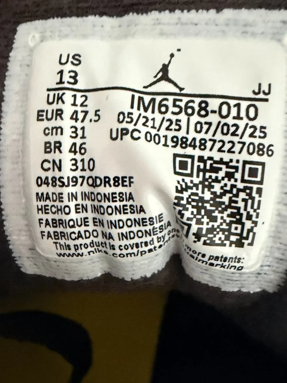 Air Jordan 1 SE Low Black Anthracite Tour Yellow Mens 13 IM6568-010